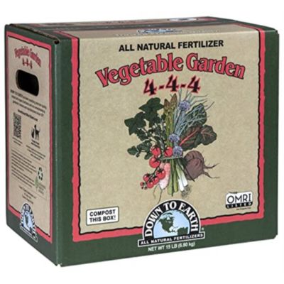 Down To Earth Organic Vegetable Garden Fertilizer 4-4-4, 15 lbs