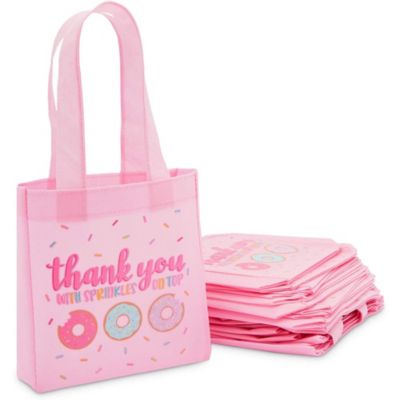 Gift Bag Guest Gift Millefleur Table Decoration Birth Pink 6 St. 