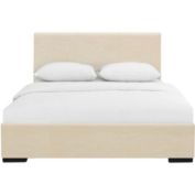 Camden Isle Home Decorative Hindes Upholstered Platform Bed, Beige, Twin