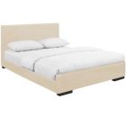 Alternate image 1 for Camden Isle Home Decorative Hindes Upholstered Platform Bed, Beige, Twin