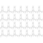 Alternate image 0 for Juvale 24 Pack 4" Clear Plastic Easel Display Stands for Photos, Decorative Tiles, Wedding Place Cards