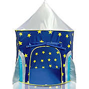 Infinity Merch Pop Up Kids Tent - Spaceship Rocket Indoor Playhouse