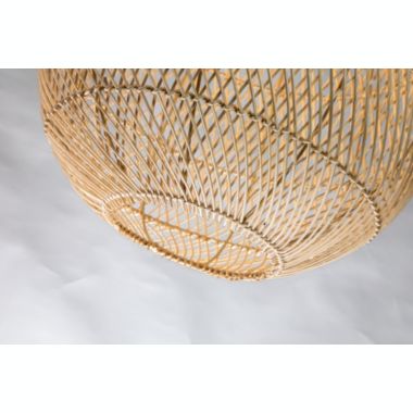 ELE Light & Decor Savannah 1-Light Tan Pendant Design Pendant Light with Rattan Shade. View a larger version of this product image.