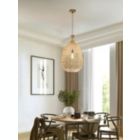 Alternate image 3 for ELE Light & Decor Savannah 1-Light Tan Pendant Design Pendant Light with Rattan Shade