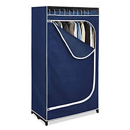 Slickblue Portable Clothes Closet Wardrobe in Blue Breathable Fabric