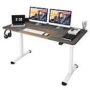 Slickblue 55 Inch Electric Height Adjustable Office Desk with Hook