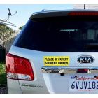 Alternate image 3 for Zone Tech "Please Be Patient Student Driver Vehicle Bumper Magnet - 3-Pack Premium Quality Neon “Please Be Patient Student Driver Safety Sign Bumper Magnet