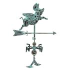 Alternate image 0 for Things2Die4 Verdigris Copper Flying Pig Weathervane