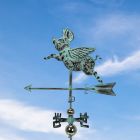 Alternate image 3 for Things2Die4 Verdigris Copper Flying Pig Weathervane