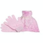 Alternate image 1 for Fab Little Girl's 2 Pc Ombre Hat & Gloves Set Pink Size Regular
