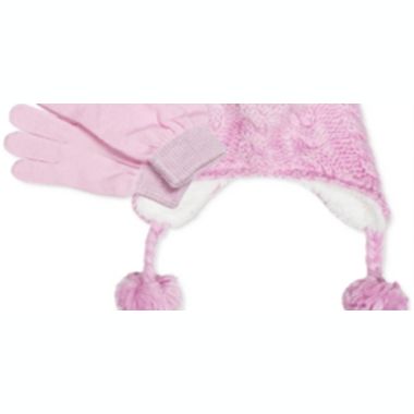 Fab Little Girl's 2 Pc Ombre Hat & Gloves Set Pink Size Regular. View a larger version of this product image.