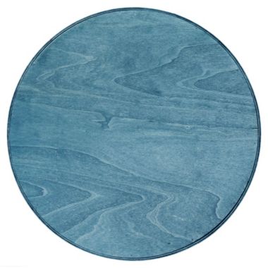 Elegant Designs Decorative 13.75" Round Wood Serving Tray with Handles, "Good Vibes". View a larger version of this product image.