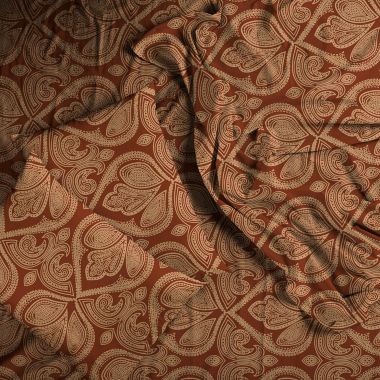 Lux Decor Collection 6-Pieces Deep Pocket Microfiber Printed Bed Sheet Set in King Size Chocolate. View a larger version of this product image.