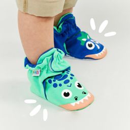 T-REX & TRICERATOPS PALS ~ BABY BOOTIES