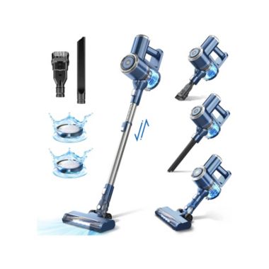 Prettycare Cordless Stick Vacuum Cleaner in Blue. View a larger version of this product image.