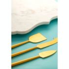 Alternate image 3 for GAURI KOHLI Jubilant Marble Cheese Board With Gold Knives