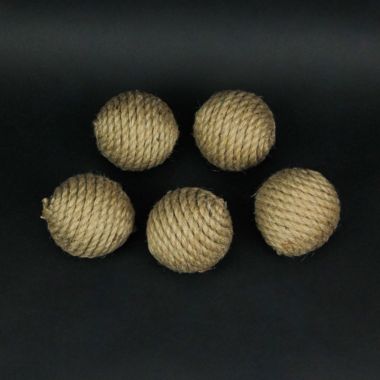 Things2Die4 Set of 5 Brown Rope Decorative Orb Home Decor Ball Centerpiece Vase Filler. View a larger version of this product image.