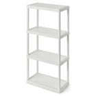 Alternate image 0 for Gracious Living  4 Shelf Fixed Height Solid Light Duty Resin Storage Unit, White