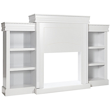 Costway 70 Inches Freestanding Mantel Stand Fireplace Cabinet White. View a larger version of this product image.