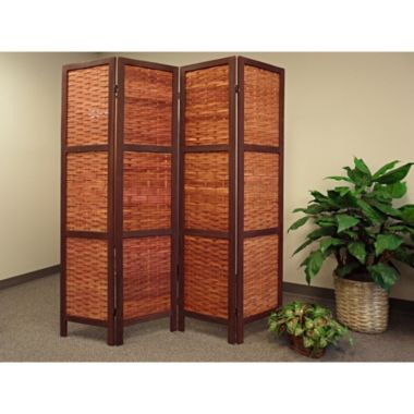 Proman Products Contemporary Decorative Saigon Folding Screen Walnut. View a larger version of this product image.