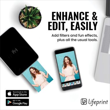 Lifeprint 3x4.5 Portable Photo and Video Printer for iPhone and Android. Make Your Photos Come to Life w/Augmented Reality. View a larger version of this product image.