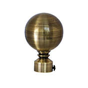Versailles LX01 Ball Finial Rod Set - 48x86", Antique Brass/Brushed Brass