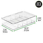 Alternate image 3 for mDesign Plastic Divided First Aid Box Kit, 5 Sections/Hinge Lid, 2 Pack - Clear