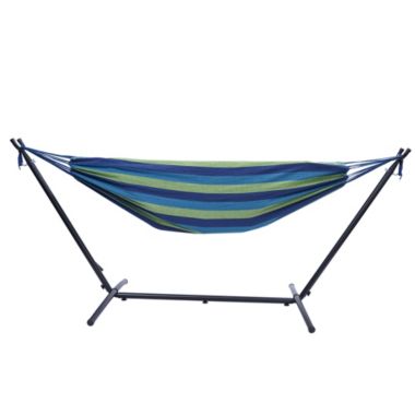 Inq Boutique 112" Large Size Double Classic Hammock with Stand for 2 Person. View a larger version of this product image.