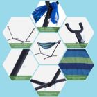 Alternate image 3 for Inq Boutique 112" Large Size Double Classic Hammock with Stand for 2 Person