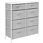 Alternate image 0 for mDesign Vertical Furniture Storage Tower with 8 Fabric Drawer Bins