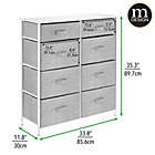 Alternate image 3 for mDesign Vertical Furniture Storage Tower with 8 Fabric Drawer Bins