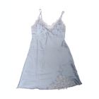 Alternate image 0 for Allegra K Women's Satin Pajama Lounge Sleepwear Cami Dress Spaghetti Strap Nightgown, 100% Polyester Sleepwear Sleepshirts Nightdress Regular Fit Gown Dress, Medium Grey Blue