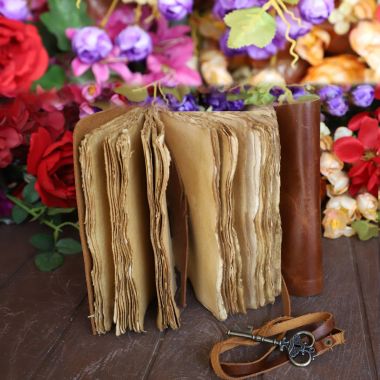 Cottage Handicraft, Hand-made Paper Vintage Journal. View a larger version of this product image.