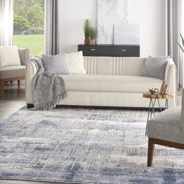 Kathy Ireland Grand Expressions GNE04 Indoor only Area Rug - Blue Grey 7'10" x 9'10". View a larger version of this product image.
