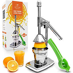 Zulay Kitchen Manual Citrus Press and Orange Squeezer with Bonus Metal Lime Squeezer