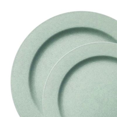 Mint Green 10" Paper Plates 24 Per Pack Study Style Poly Coated 