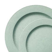 Smarty Had A Party Matte Turquoise Round Disposable Plastic Dinnerware Value Set (120 Dinner Plates + 120 Salad Plates)