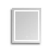 Vyaya Superior 24"W x 30"H Rectangular Frameless Anti-Fog Wall Bathroom Vanity Mirror in Silver