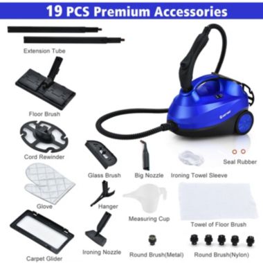 Costway 2000W Heavy Duty Steam Cleaner Mop Multi-Purpose W/19 Accessories. View a larger version of this product image.