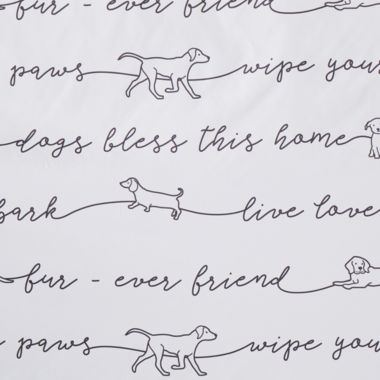 SKL Home Saturday Knight Ltd Fur Ever Friends Contemporary Simplistic Style Bathroom Shower Curtain - 70X72", Black. View a larger version of this product image.