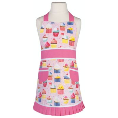 Contemporary Home Living 21" Vibrant Cupcakes Stylish Now Designs Children&#39;s Apron