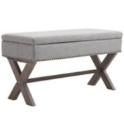 HOMCOM Modern Faux Leather Upholstered Rectangular Ottoman Footrest with Padded Foam Seat and Plastic Legs, Bright Black