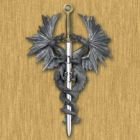 Alternate image 1 for Dragon Crest Dragon Dagger Wall Plaque