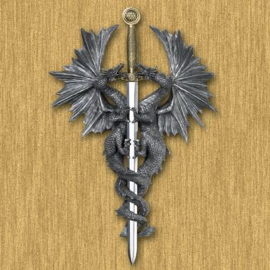 Dragon Crest Dragon Dagger Wall Plaque. View a larger version of this product image.