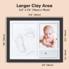 Alternate image 3 for KeaBabies Baby Handprint and Footprint Kit, Personalized Baby Picture Frame Print Kit, Baby Keepsake Gifts (Onyx Black)