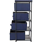 Alternate image 3 for Juvale 4-Tier Drawer Clothes Organizer, Fabric Storage Dresser for Clothing, Linens, Closet Organization (Navy Blue, 16.5 x 13 x 33 In)