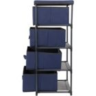 Alternate image 3 for Juvale 4-Tier Drawer Clothes Organizer, Fabric Storage Dresser for Clothing, Linens, Closet Organization (Navy Blue, 16.5 x 13 x 33 In)