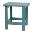 Alternate image 2 for Merrick Lane Riviera Poly Resin Indoor/Outdoor All-Weather Adirondack Side Table in Teal
