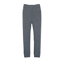 Hope & Henry Girls' Grey Cable Sweater Legging, Heather Grey, 4