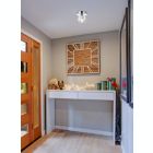 Alternate image 1 for Elegant Lighting Contemporary Eren Flush Mount with 1 Light Ceiling Fixture for Living Room, Kitchen, Bedroom & Hallway, Chrome